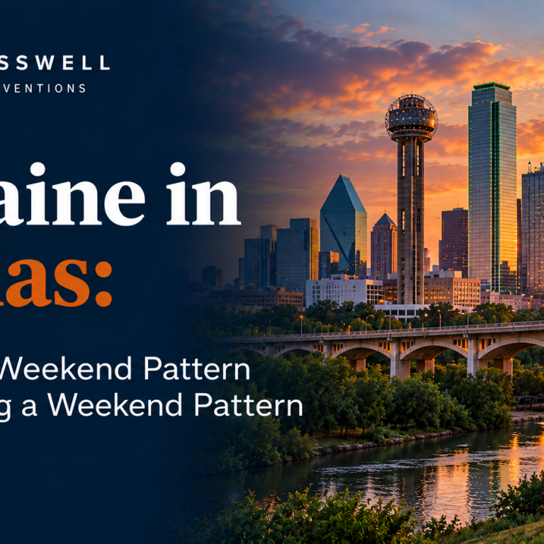 Crosswell Interventions branded featured image featuring a Dallas skyline at sunset with the headline “Cocaine in Dallas: When the Weekend Pattern Stops Being a Weekend Pattern.”